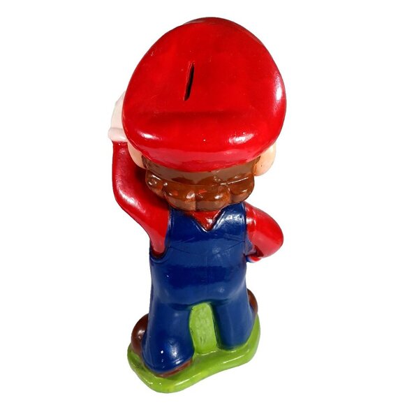 Vtg 1990s Nintendo Mario & Luigi Brothers Ceramic Chalkware Coin Piggy Bank 13" - Picture 8 of 10